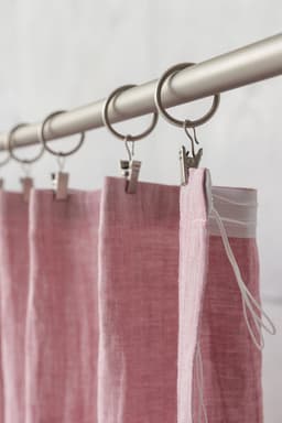 image-Canary Yellow linen curtain with pleating tape