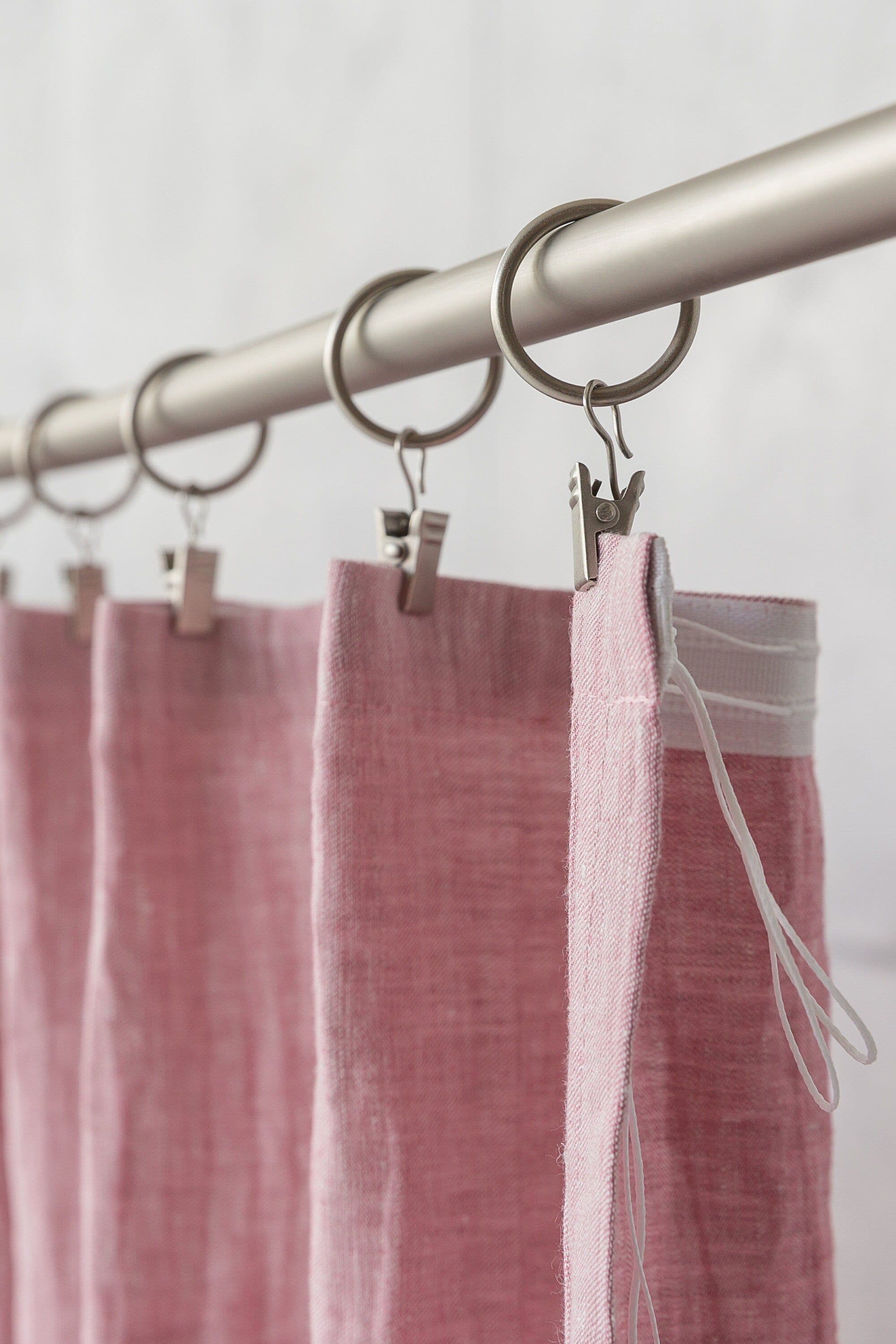 image-Canary Yellow linen curtain with pleating tape
