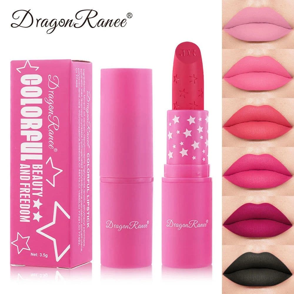 image-9 Colors Waterproof Rose Red Velvet Matte Lipstick Moisturizing Long