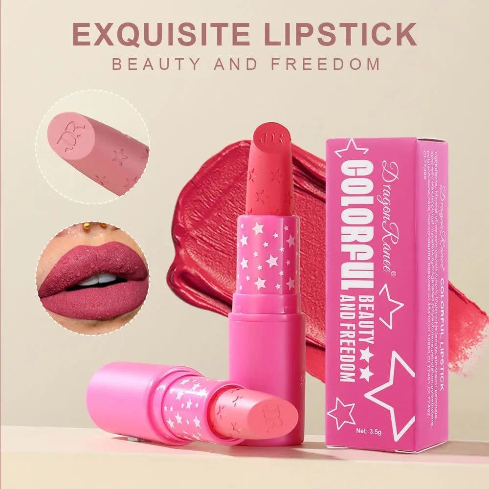 image-9 Colors Waterproof Rose Red Velvet Matte Lipstick Moisturizing Long