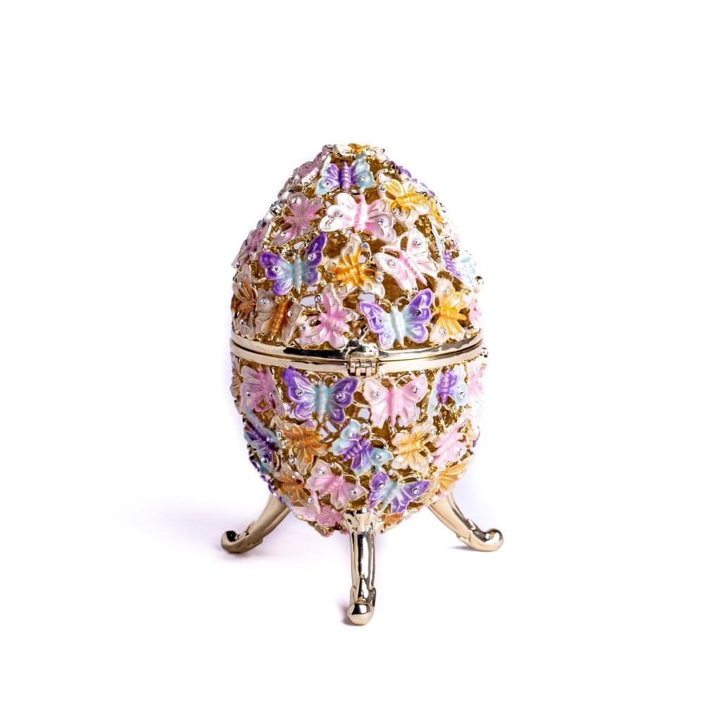image-Golden Faberge Egg Decorated with Butterflies