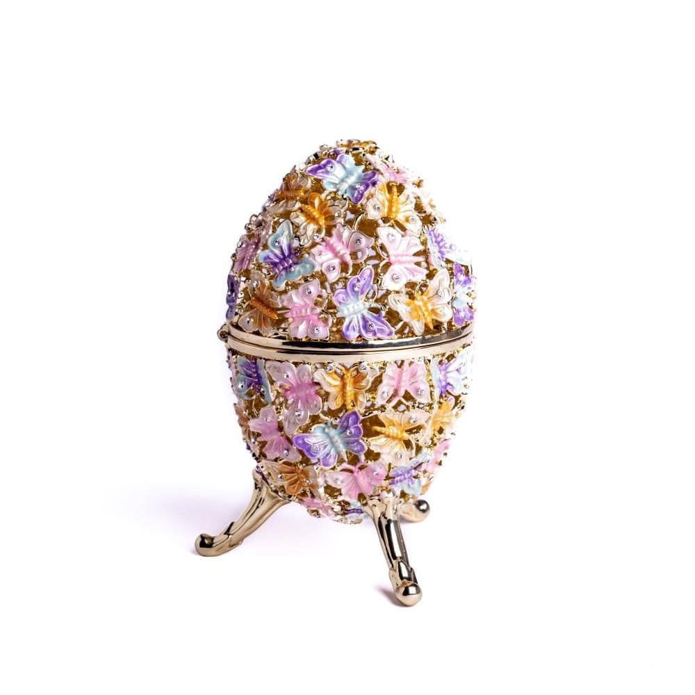 image-Golden Faberge Egg Decorated with Butterflies