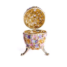 image-Golden Faberge Egg Decorated with Butterflies
