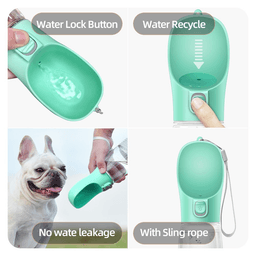 image-Outdoor Pet Dog Feeder Bowls Cats Dogs Travel Water Dispenser Feeder