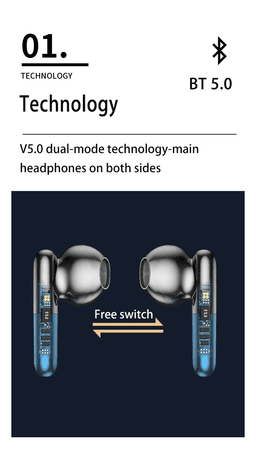 image-Comfortable Wear HIFI Stereo Sport Bluetooth TWS Wireless Headsets