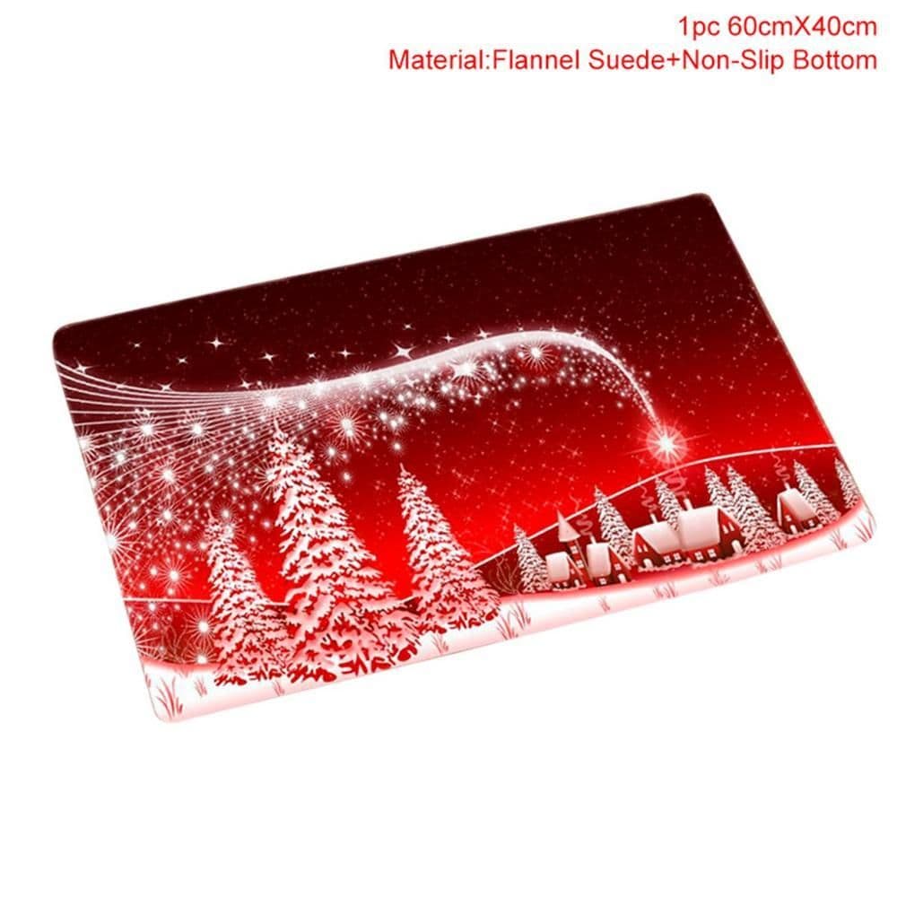 image-Merry Christmas Bathroom Curtain Santa Claus Toilet Seat Christmas Decorations
