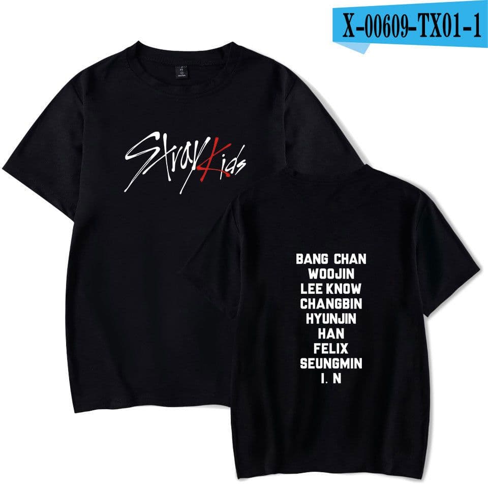 image-Stray Kids Korean Version Unisex Short Sleeve T Shirt Pink Factory Direct
