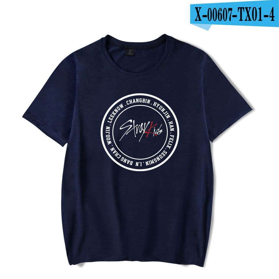 image-Stray Kids Korean Version Unisex Short Sleeve T Shirt Pink Factory Direct
