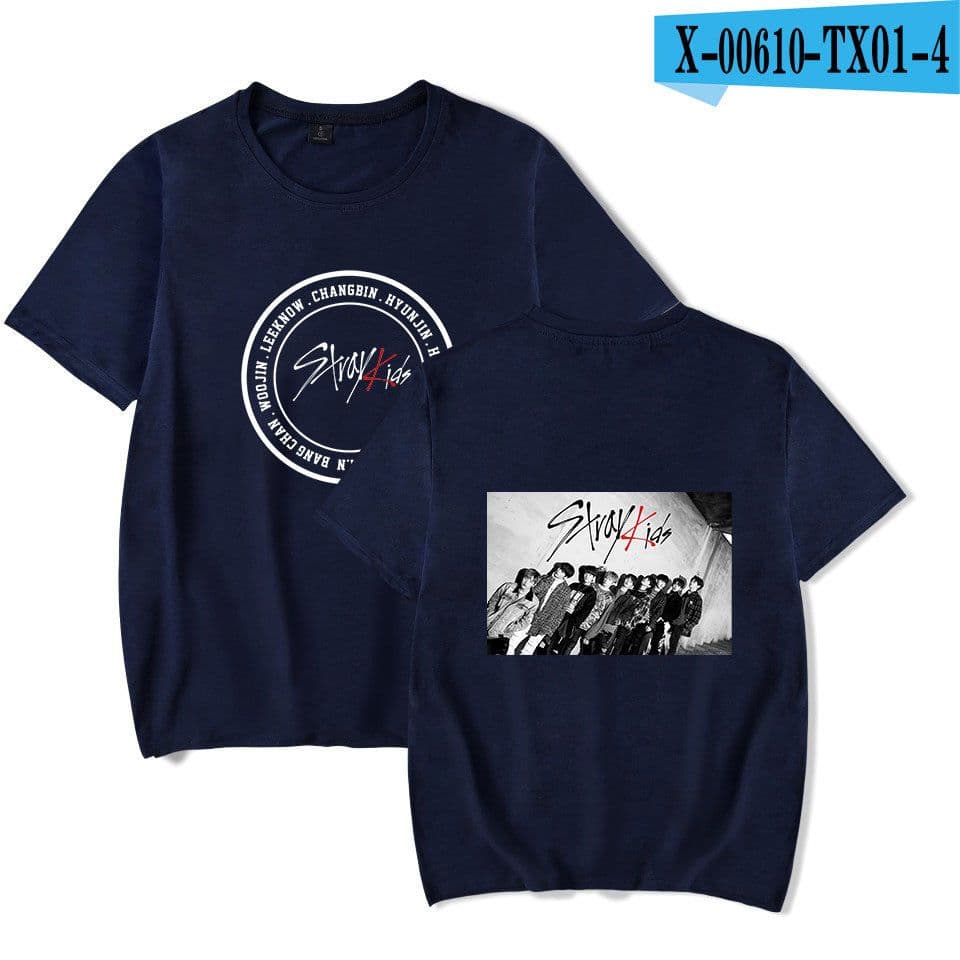 image-Stray Kids Korean Version Unisex Short Sleeve T Shirt Pink Factory Direct