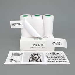 image-Ai Li Xiong thermal paper color stickers can be pasted paper merchant super milk tea pattern label sticker photo printing paper