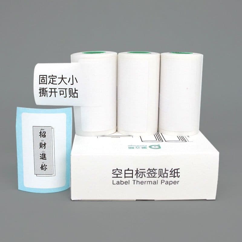 image-Ai Li Xiong thermal paper color stickers can be pasted paper merchant super milk tea pattern label sticker photo printing paper