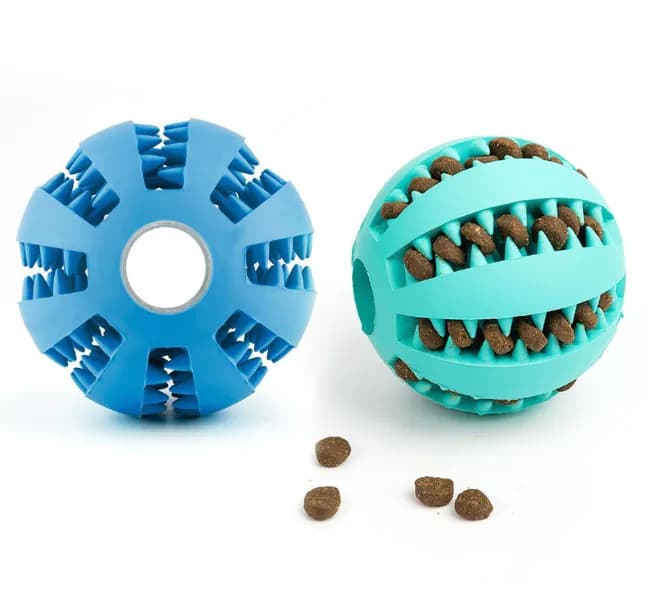 image-Pet Food Feeder Balls Dog Cat Puppy Teeth Chew Toys Ball