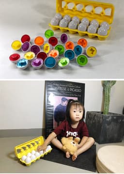 image-Cross-border special for smart egg pairing twisted egg recognition color children's educational early education assembled toy simulation egg box