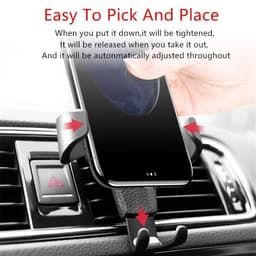 image-Car Phone Holder For Phone In Car Air Vent Mount Stand No Magnetic Mobile Phone Holder Universal Gravity Smartphone Cell Support