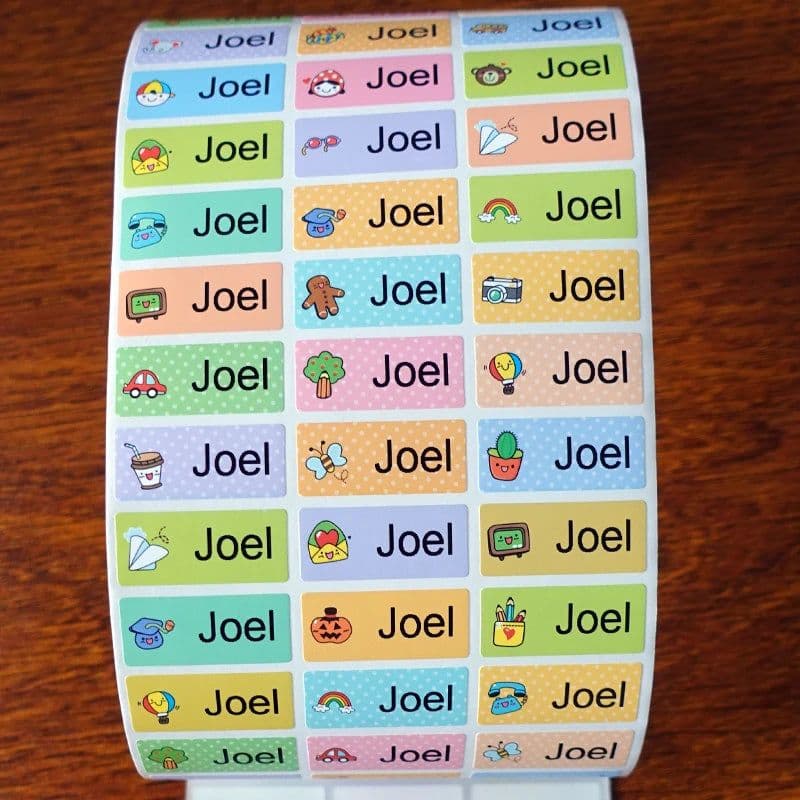 image-Customised 120Pcs Waterproof Name Stickers for Personalised Labelling