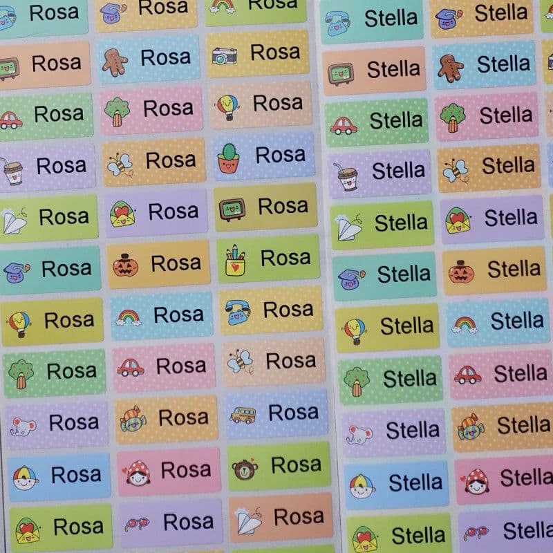 image-Customised 120Pcs Waterproof Name Stickers for Personalised Labelling