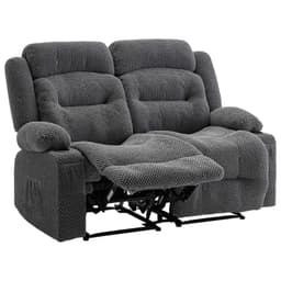 image-VEVOR Loveseat Recliner Sofa, Manual Reclining Couch with Heating and Massage, Soft Corduroy Recliner Sofa with USB Ports, Cup Holders and Side Storage Bags, Dual Loveseat Chair for Living Room, Grey