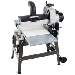 image-VEVOR 16" Drum Sander with Stand & Extension Tables, 1.5HP 1720RPM Dual Motor Drum Sander for Woodworking - Variable Speed Conveyor Belt, 4" Dust Collection Port for Cabinet & Furniture Finishing