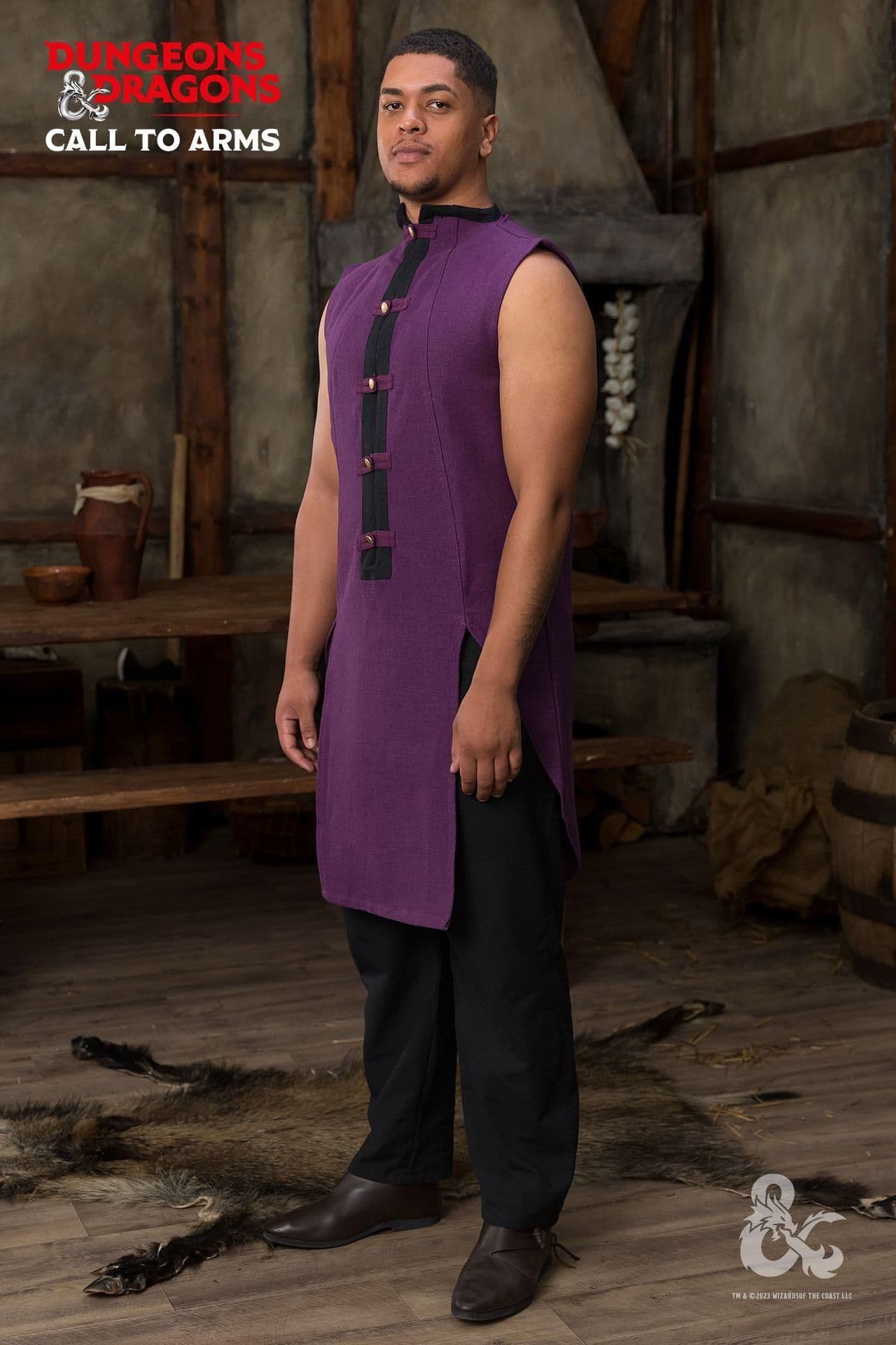 image-Dungeons & Dragons Sorcerer Sleeveless Tunic Purple/Black