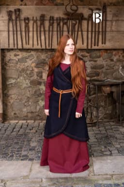 image-Wool Wrap Dress Myrana Dark Blue