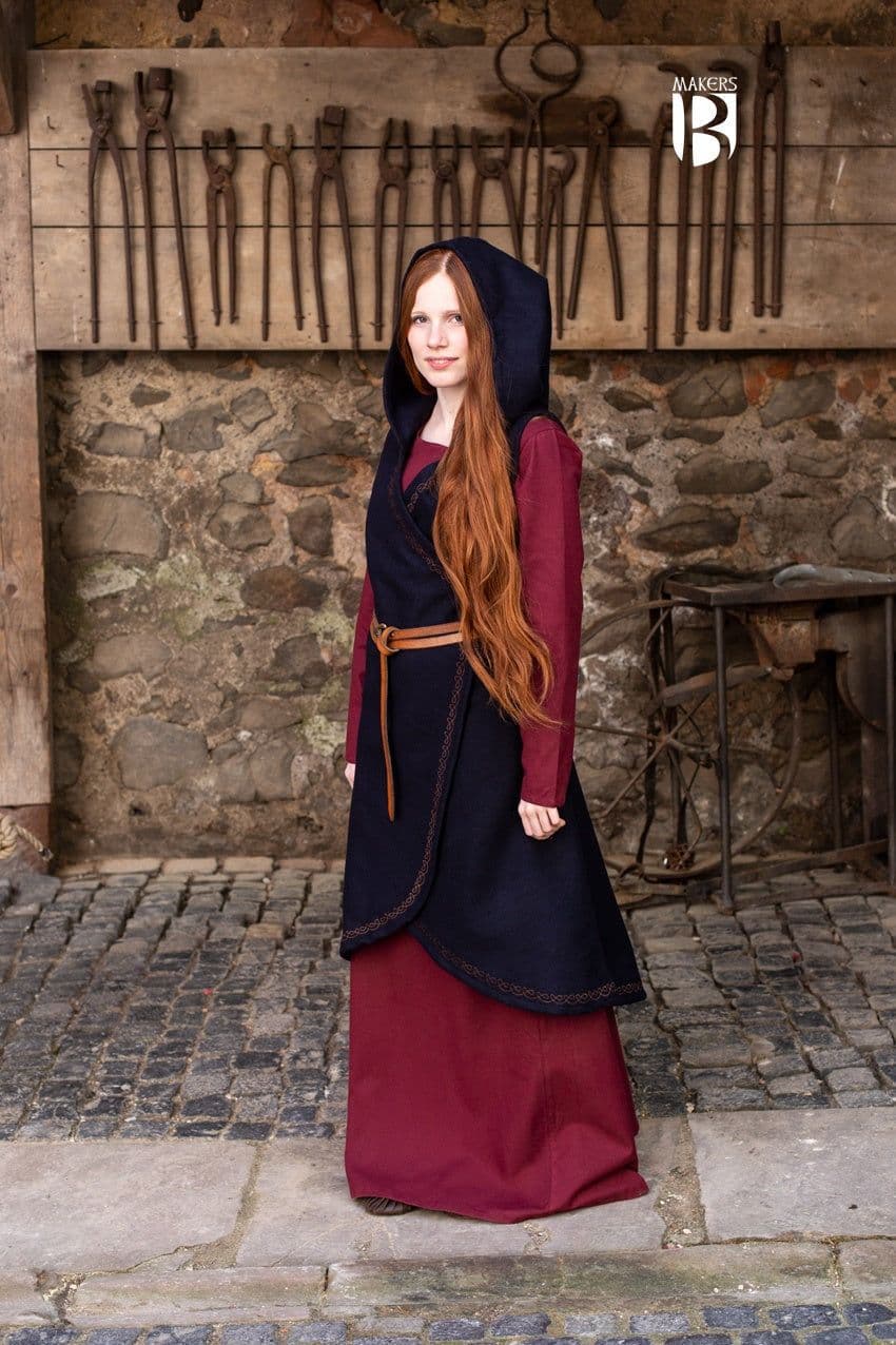 image-Wool Wrap Dress Myrana Dark Blue