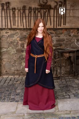 image-Wool Wrap Dress Myrana Dark Blue
