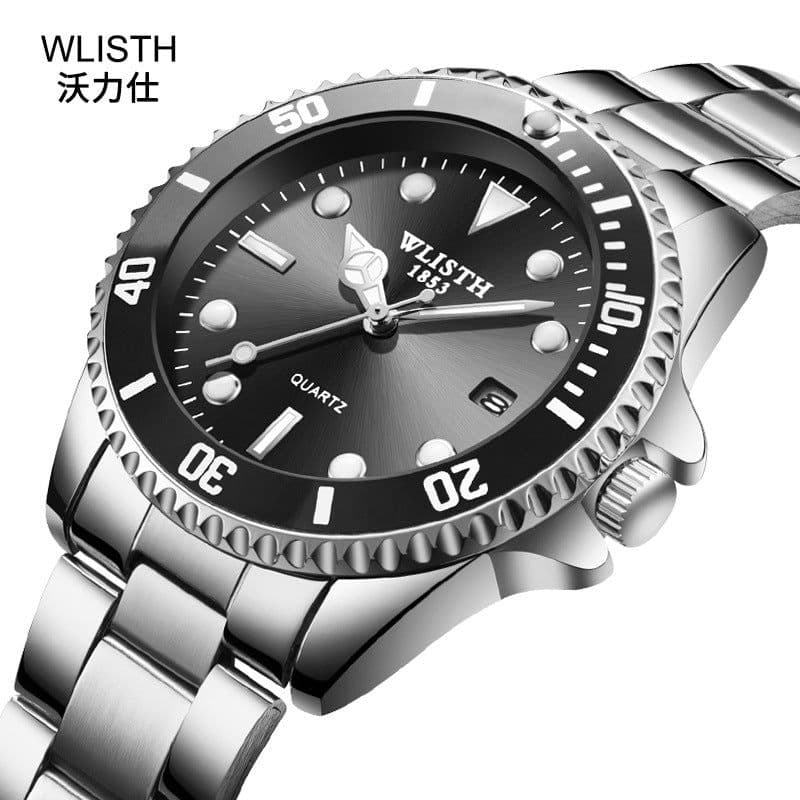image-Men's WLISTH S526 30M Waterproof Quartz Watch, Green Dial
