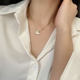 image-Womens Necklace With Butterfly Pedant