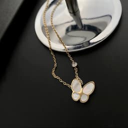 image-Womens Necklace With Butterfly Pedant