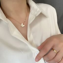 image-Womens Necklace With Butterfly Pedant