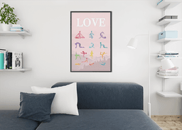 image-Love Yoga 14 Poses Premium Matte Poster