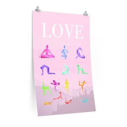 image-Love Yoga 14 Poses Premium Matte Poster