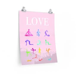 image-Love Yoga 14 Poses Premium Matte Poster