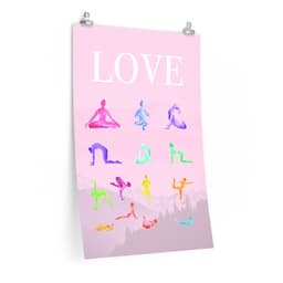 image-Love Yoga 14 Poses Premium Matte Poster