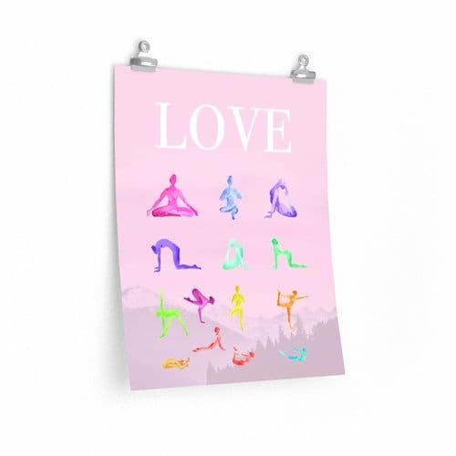 image-Love Yoga 14 Poses Premium Matte Poster