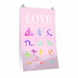 image-Love Yoga 14 Poses Premium Matte Poster