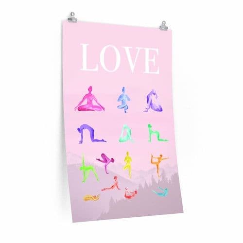 image-Love Yoga 14 Poses Premium Matte Poster
