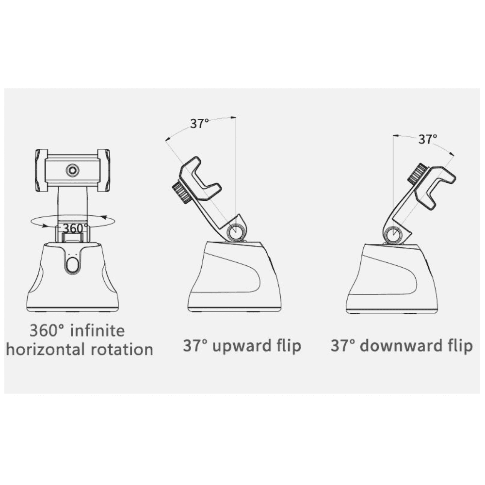 image-Revolving Follow Me Auto Selfie Holder