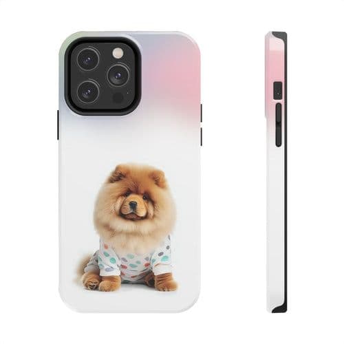 image-Fluffy Chow Chow Dog Touch Case for iPhone with Wireless Charging