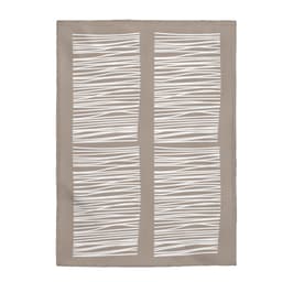 image-Abstract Lines in Beige Plush Blanket Throw
