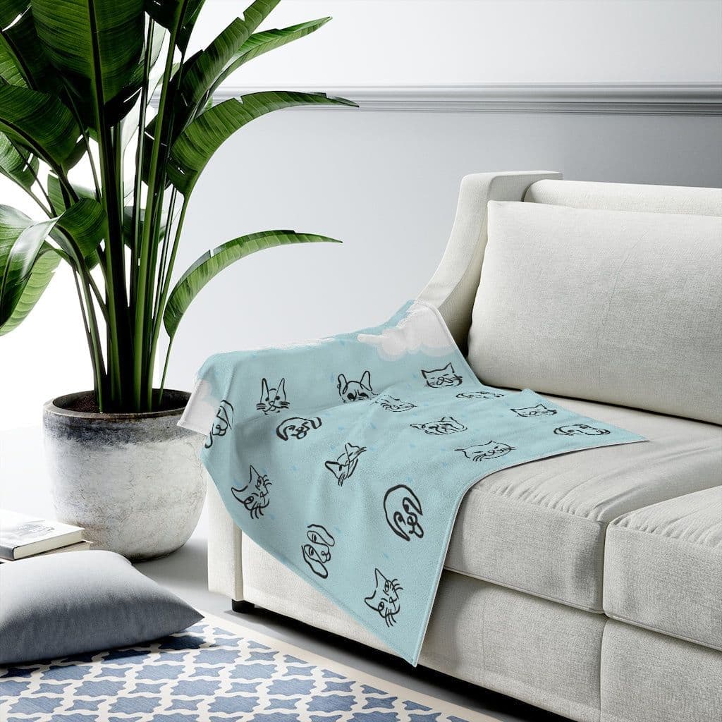 image-It's Raining Cats and Dogs Plush Blanket