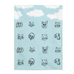image-It's Raining Cats and Dogs Plush Blanket