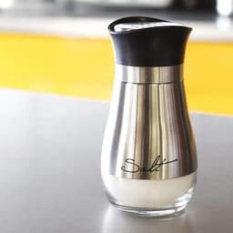 image-Salt and Pepper Shakers Stainless Steel Glass Set BPA Free, 4oz