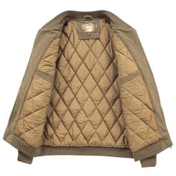 image-Mens Round Collar Winter Zipped Up Elbow Patch Jacket