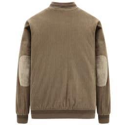 image-Mens Round Collar Winter Zipped Up Elbow Patch Jacket