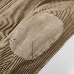 image-Mens Round Collar Winter Zipped Up Elbow Patch Jacket