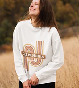 image-Womens Retro 70's Crewneck Sweatshirt