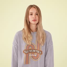 image-Womens Retro 70's Crewneck Sweatshirt