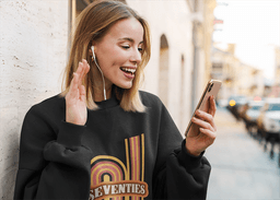 image-Womens Retro 70's Crewneck Sweatshirt