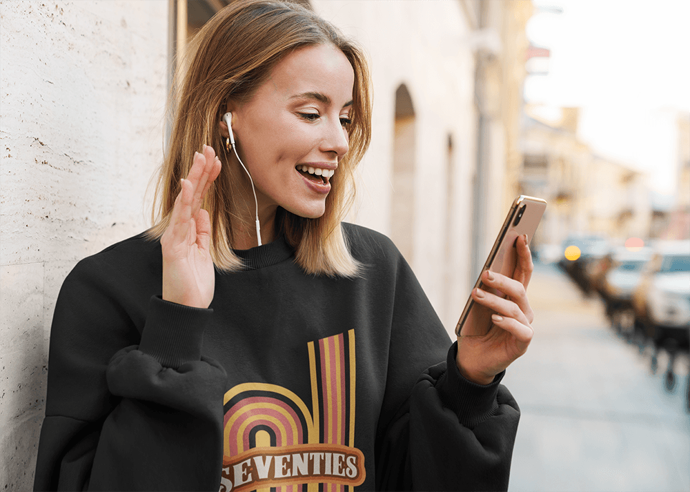 image-Womens Retro 70's Crewneck Sweatshirt
